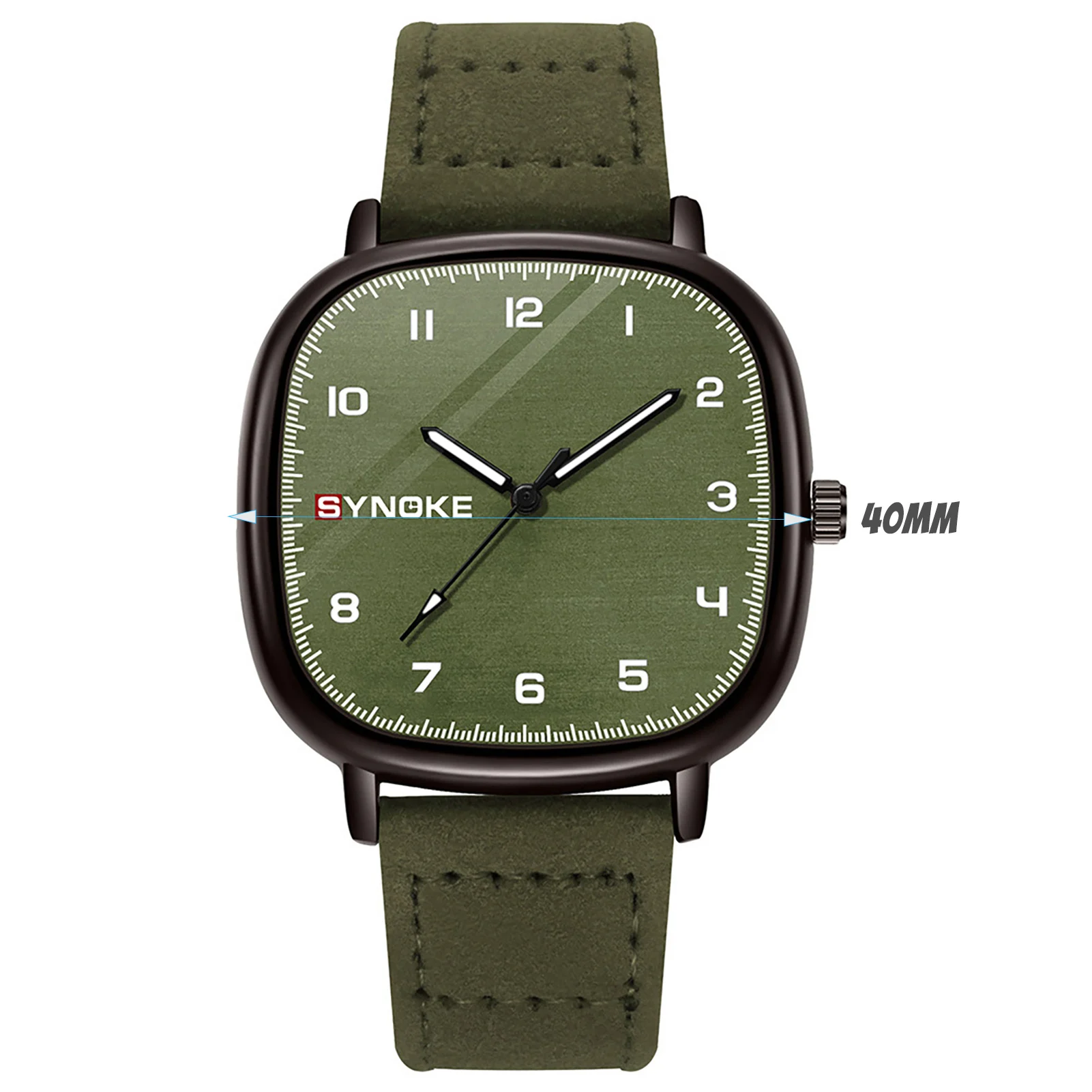 Business Quartz Watch Solid Color Sport Velvet Belt Quartz Watch Suitable for Working and Office