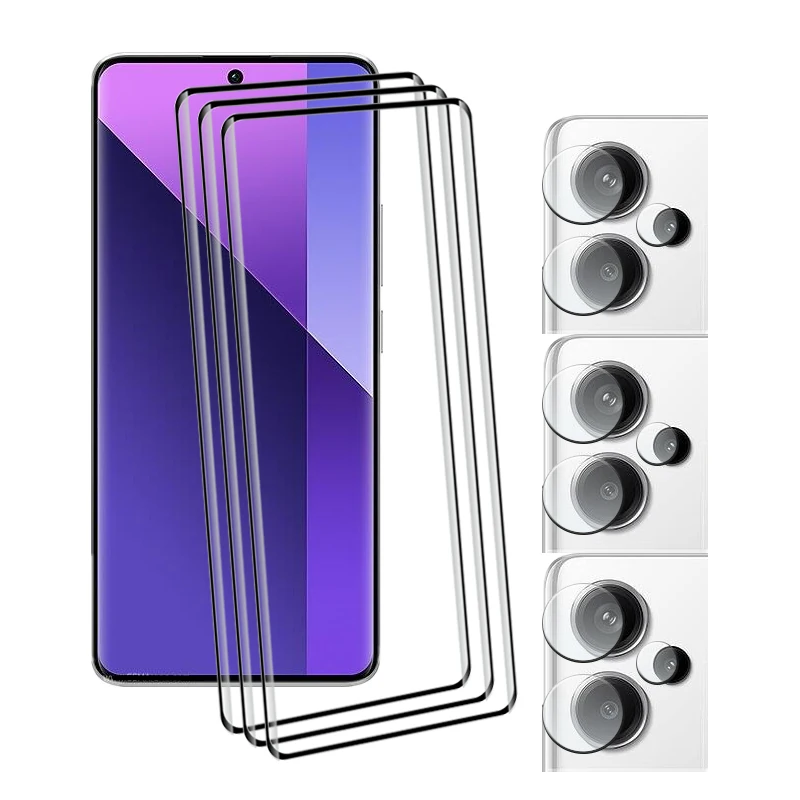 

9D Screen Glass Film for Redmi Note 13 Pro Plus, Full Tempered Glass, Anti-Scratch, Soft Camera Film