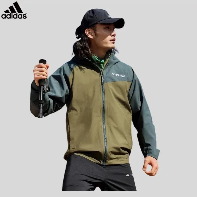 adidas Half Zip Hood Pullover Woven Spring Minimalist Gym Training Light Outer CoatJD8355 1PCS