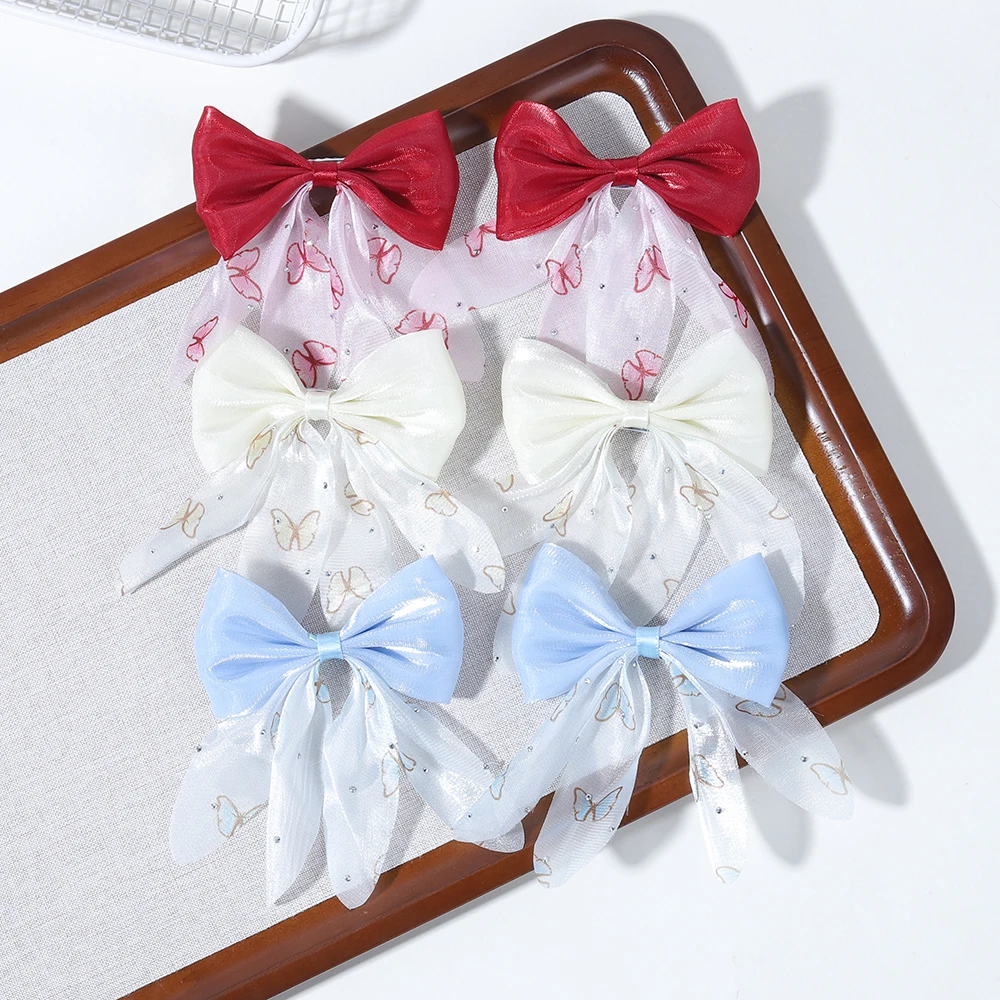 6-teiliges Set Mädchen-Haarspangen mit Schleife, Partydekoration, Schleifenclips, Lieblings-Haaraccessoire für Kinder, Babys und Teenager – Detail 6