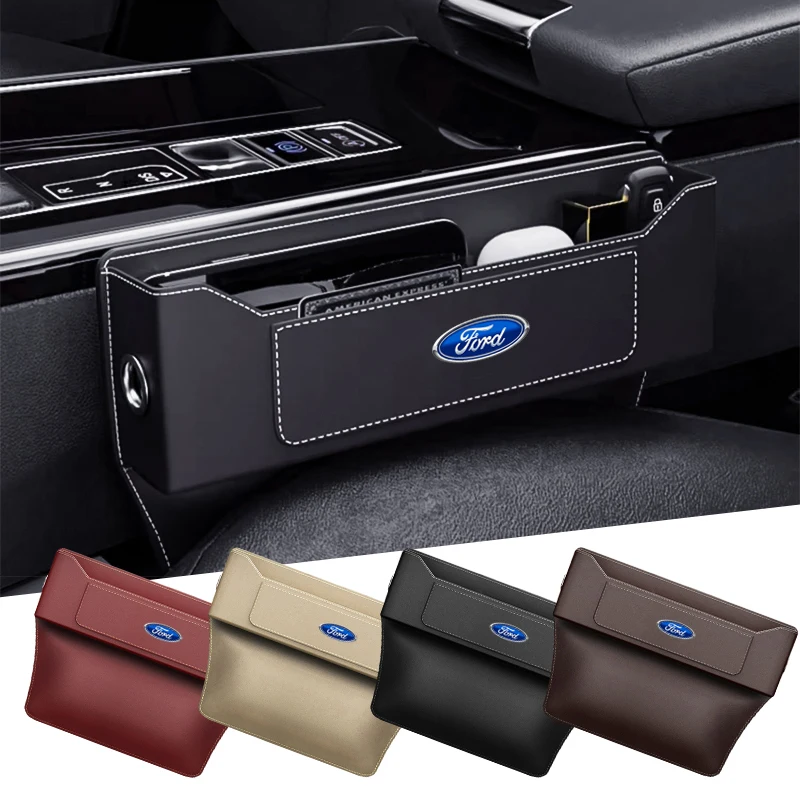 Car Seat Gap Storage Box Auto Central Side Organizer Pocket Accessories For Ford Focus Mondeo Kuga Fiesta Escort Explorer Edge