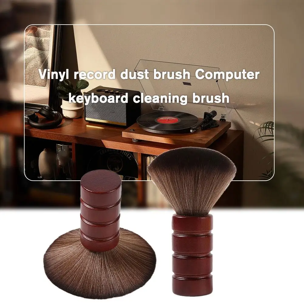 Anti-static Cleaning Brush For Vinyl Record Player Wooden Handle Soft Artificial Fiber Dust Brush CD Player Cleaner Clean T B1W7