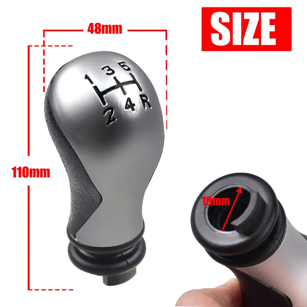 Car Styling 5 Speed Manual Gear Shift Knob Shifter Lever Pen Head For Citroen C5 2001-2008 Xsara Picasso 1999-2008 With adapter