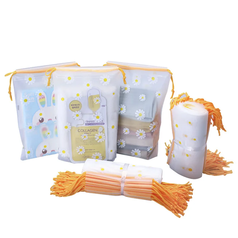 Frosted Plastic Bag Storage Bag Bundle Pocket Face Towel Garment Bundle Bag Drawstring