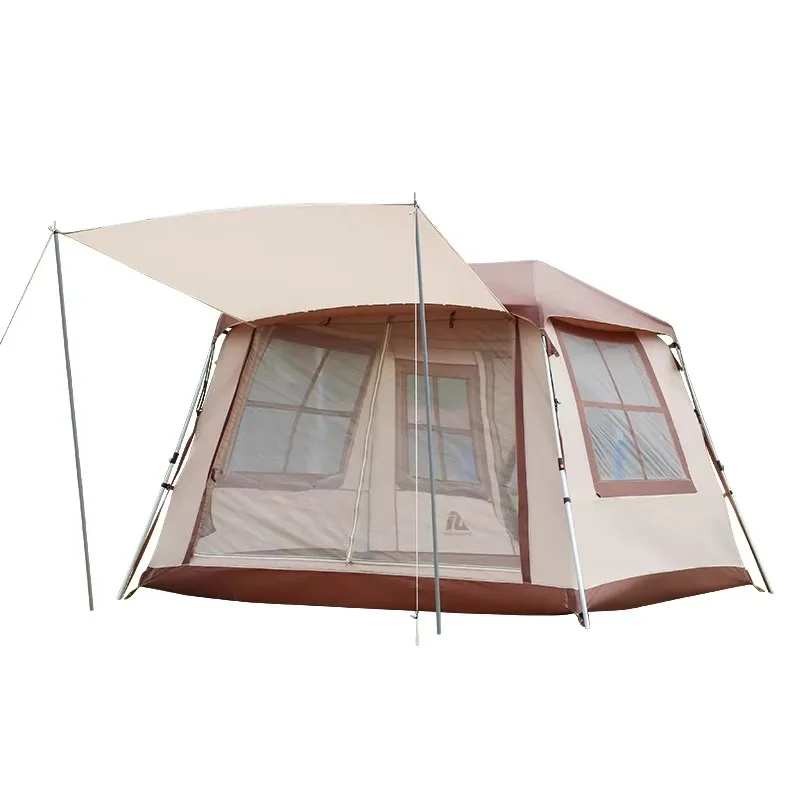 YTYINOutdoor Waterproof 2000mm Tents Large Family Outdoor Ridge Automatic Set Up Tents