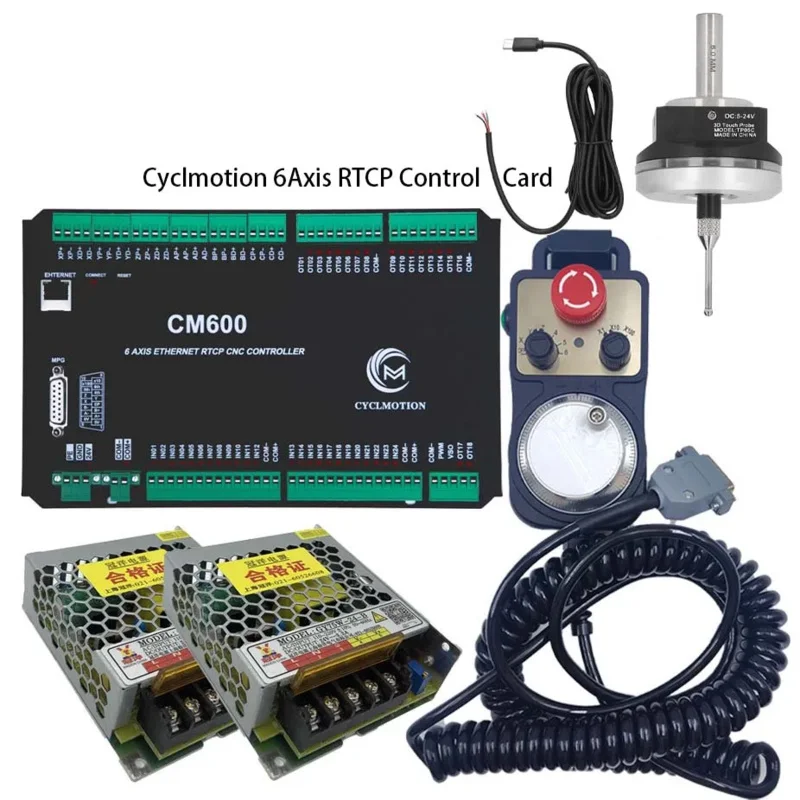 Cyclmotion CNC engraving machine 3/4 6axis RTCP control card 6axis handwheel power supply Finder 3D probe Controller Kit