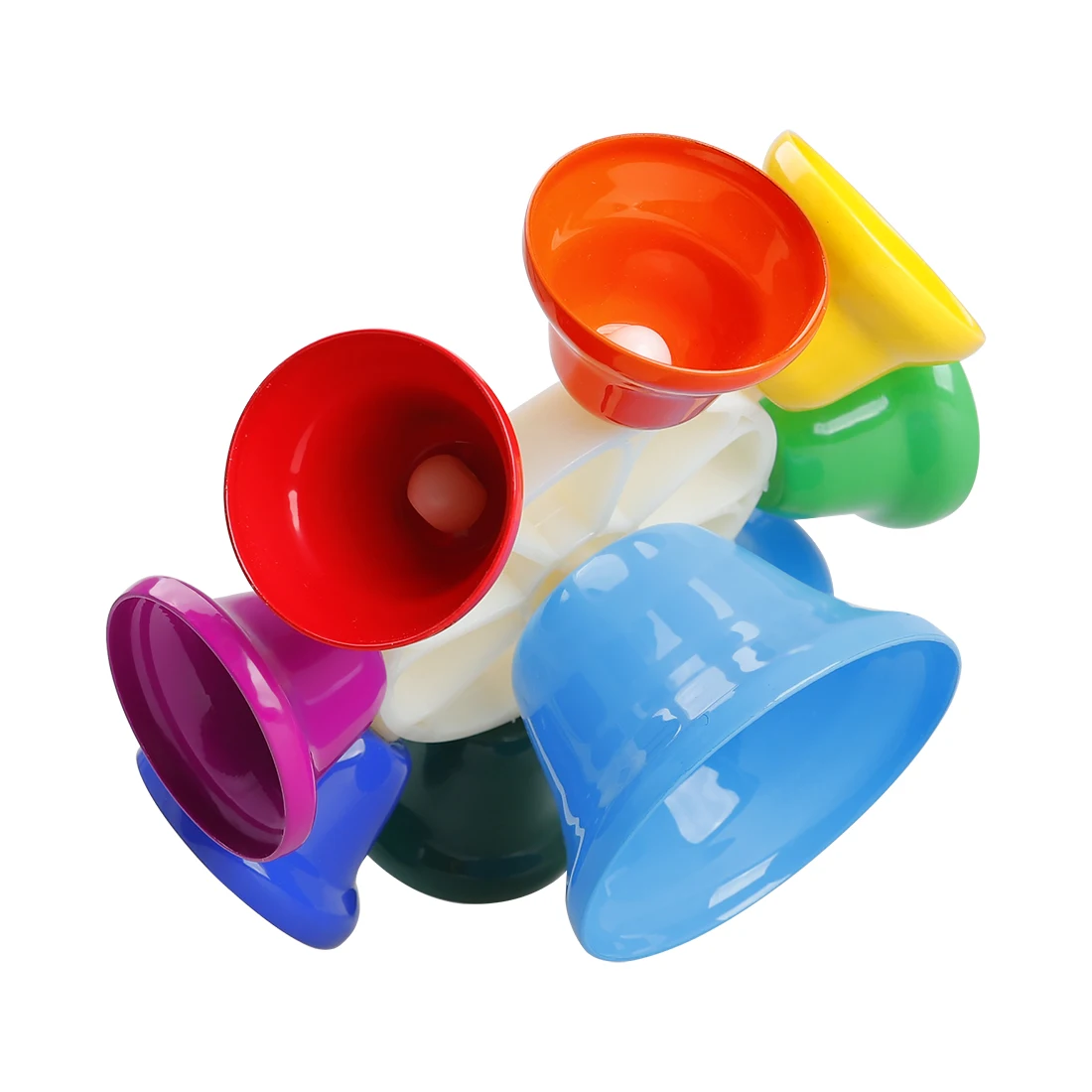 Orff Bells Handbell Colorful 8-Note Hand Bell Orff Musical Instrument Sets Children\'s Gifts Baby Educational Toys Percussion