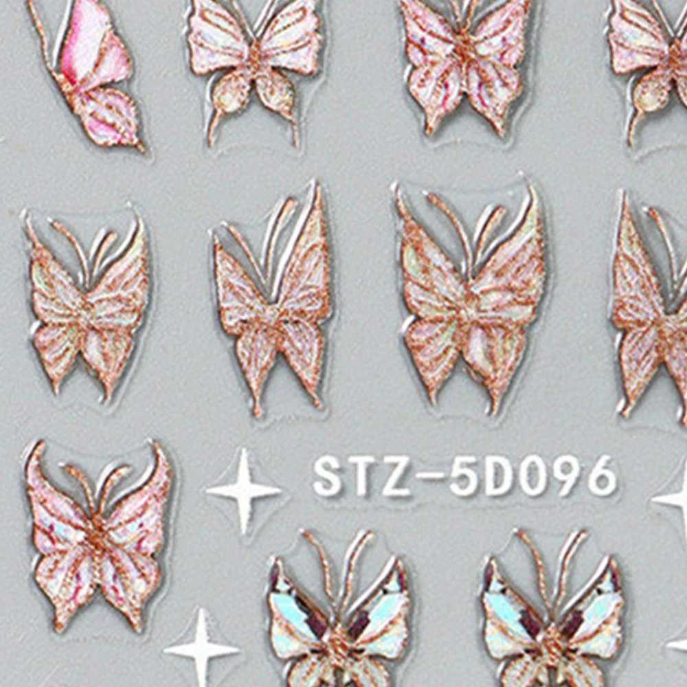 Pegatinas simples y elegantes para decoración de uñas, calcomanía en relieve práctica y práctica, diseño festivo, pegatina cómoda de llevar