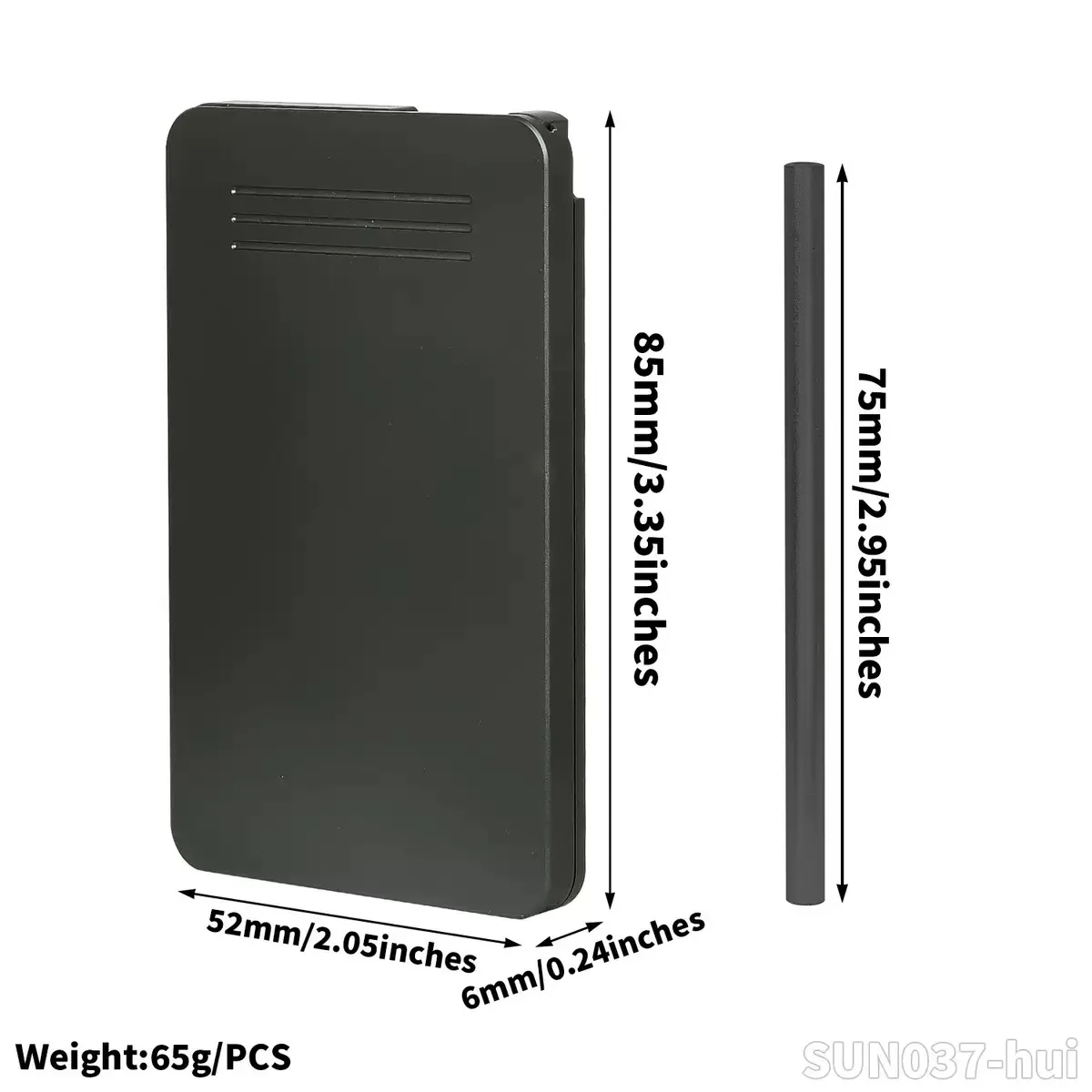 8-Compartment Metal Snuff Cigarette Case Container with Sild Lid in Aluminum Straw Pocket Size Portable Storage Box view 2