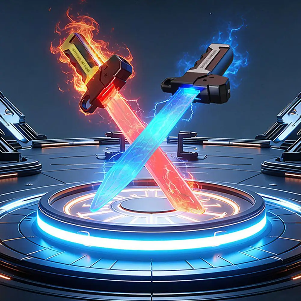 

Игровые наборы с ножами и мечами, световой меч, детский интерактивный светящийся подарок, двухцветный научно-фантастический реквизит, игрушечный меч для косплея, подарок на день рождения B5t2