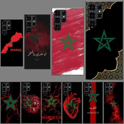 Morocco Flag Soccer Clear Phone Case for Samsung Galaxy S24 S23 S21 Plus S20 FE S22 S26 Ultra S25 Edge TPU Capa Cases Cover Shel