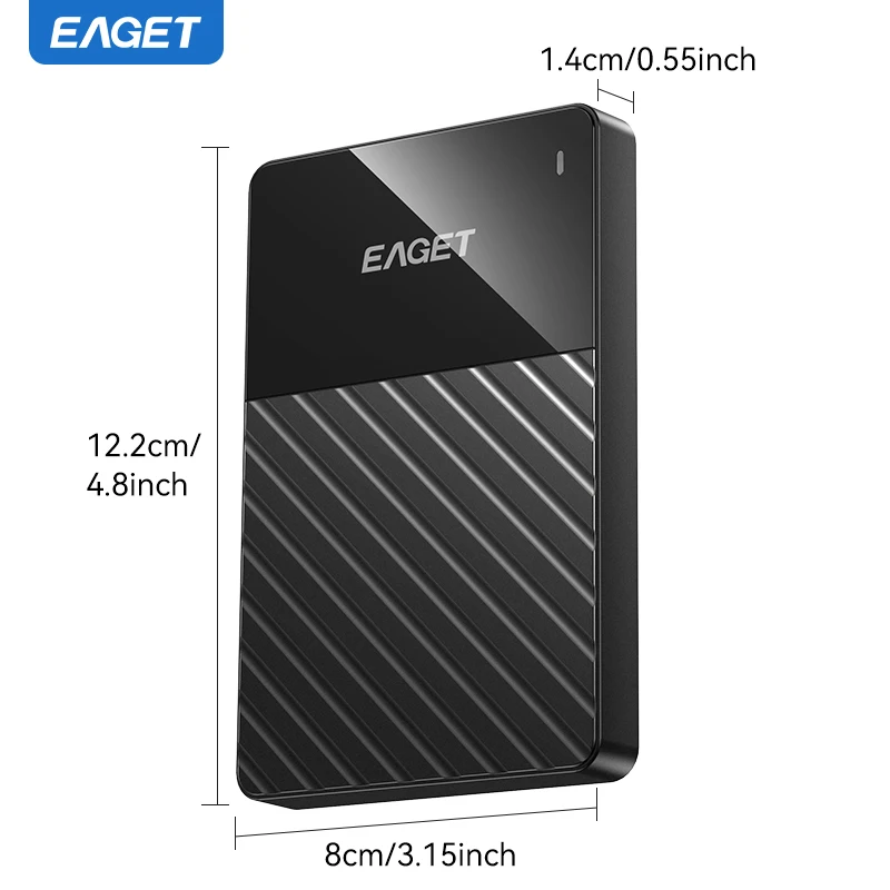 Eaget 5Gbps ポータブルHDD 外付けハードドライブ 1TB 250GB 500GB
