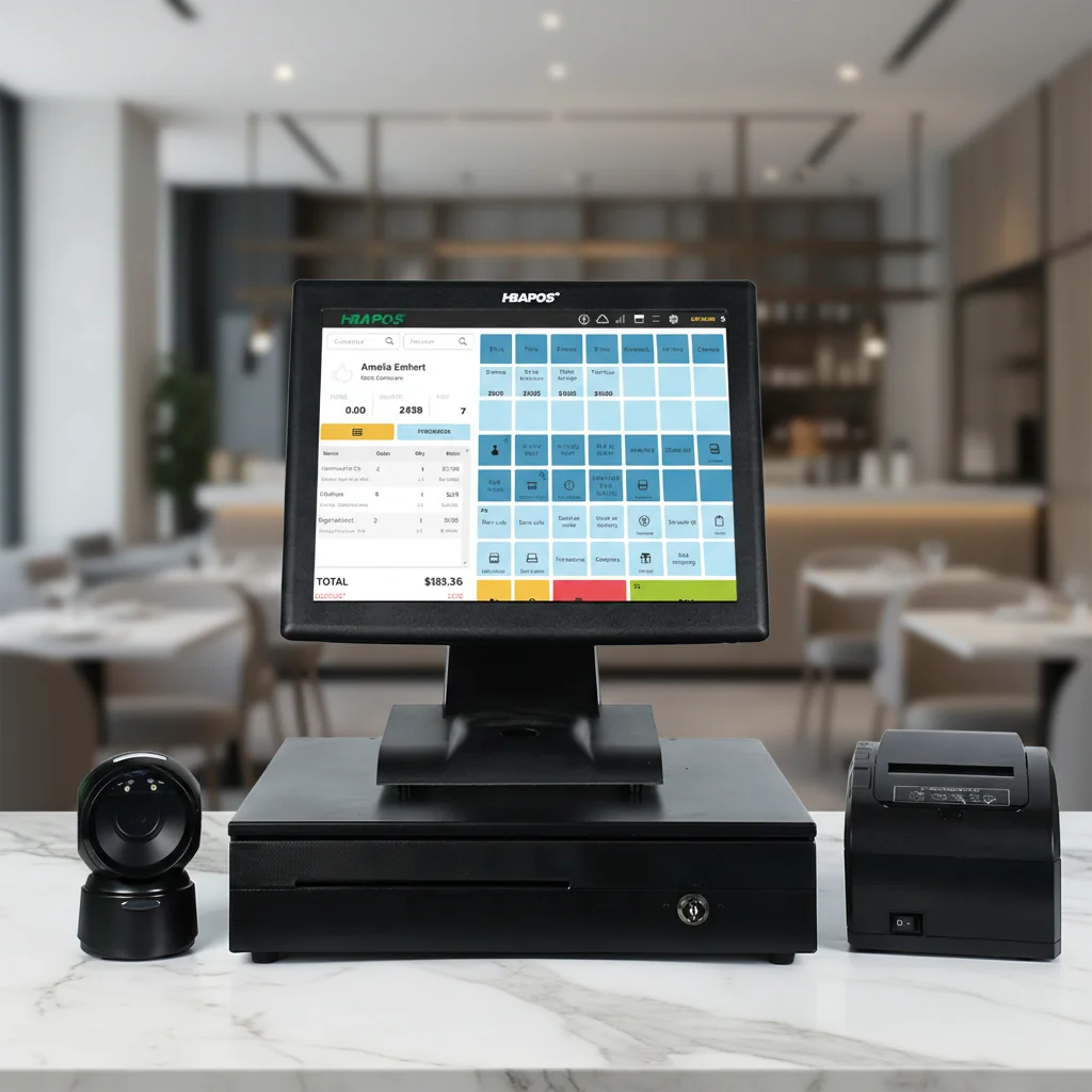 

ATV&UTVHBA-X6 15 Inch All-in-One Touchscreen Cash Register Wins 10 Pos System for Retail Shop.