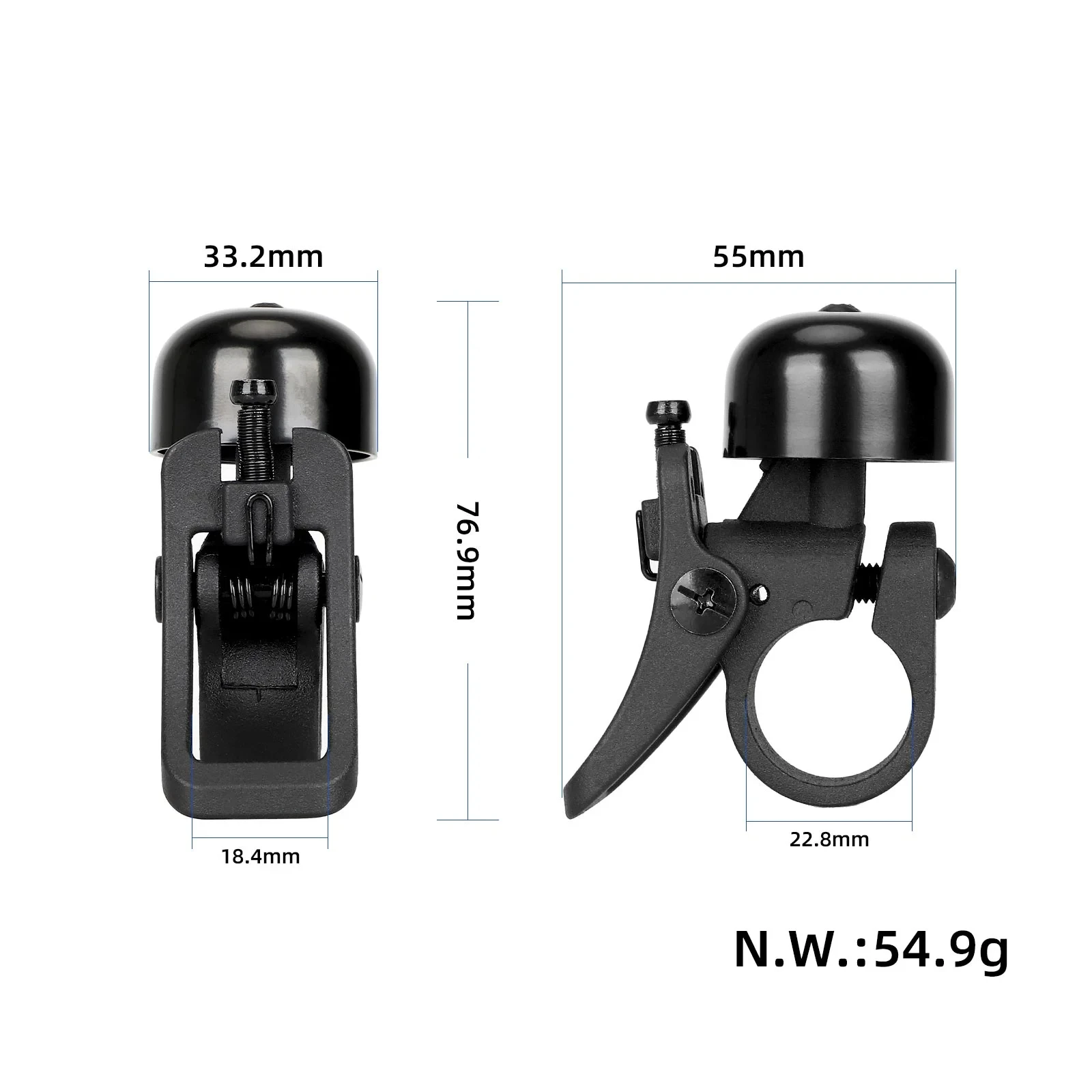 Ulip Aluminum Alloy Scooter Bell Horn Ring With Quick Release Mount Suit For Xiaomi M365 Pro 1S Mi3