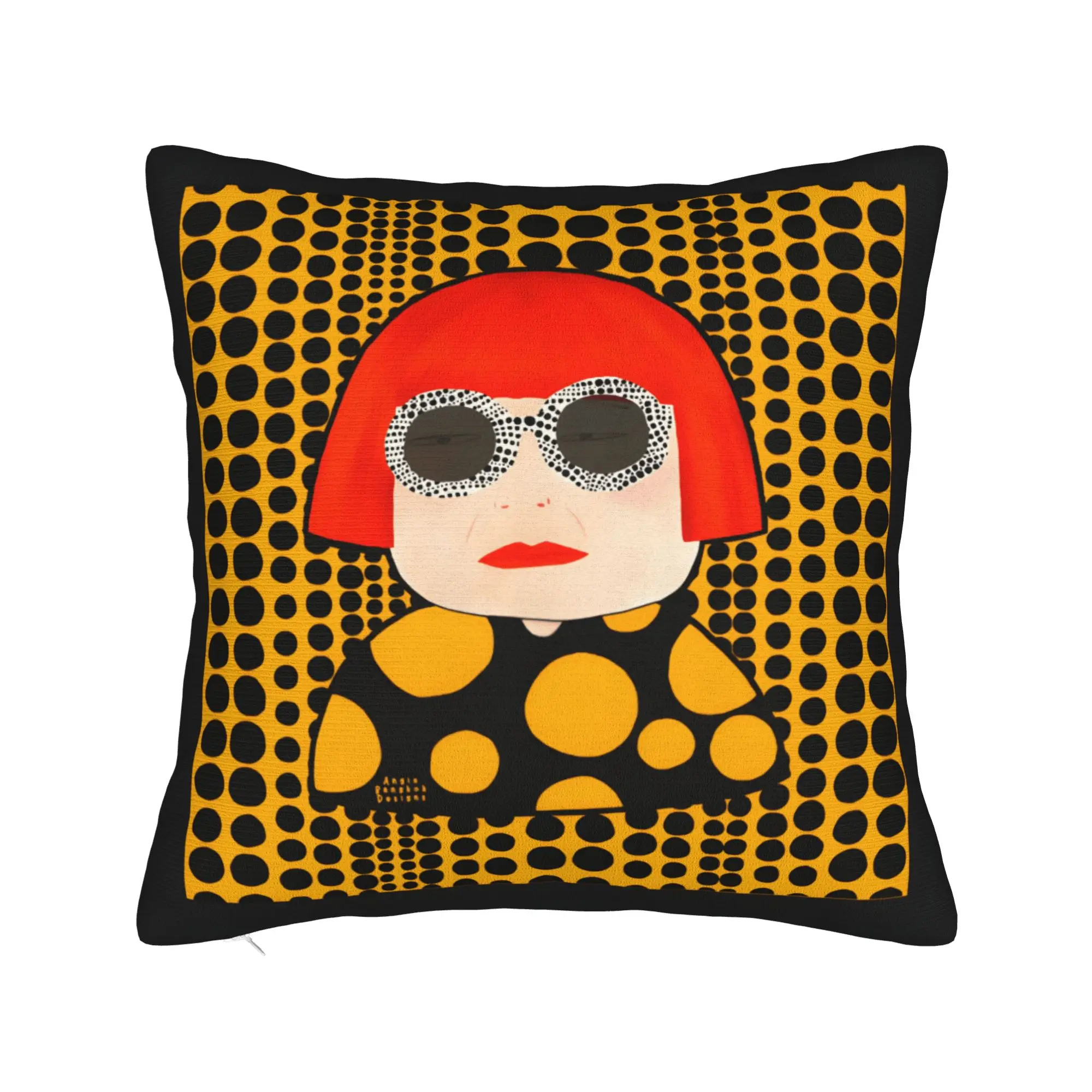 Yayoi K-Kusama Pillow Case  Morden Pillow Cover Graphic Pillowcases For Living Room Bed Chair