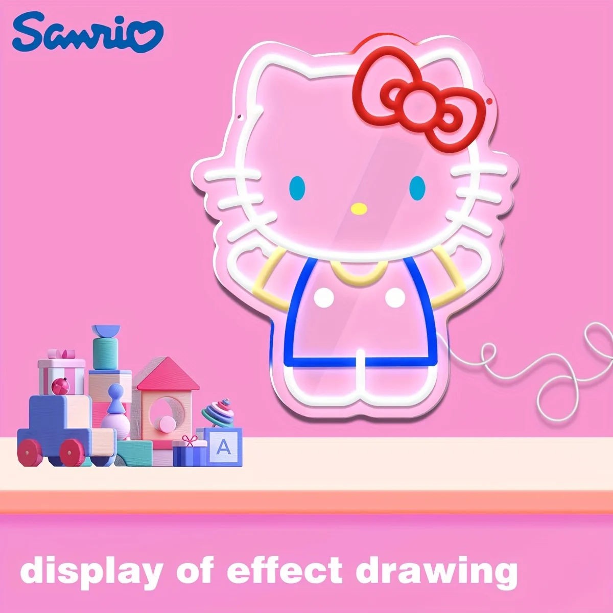

Неоновая лампа Hello Kitty для домашнего декора, светодиодная, с регулировкой яркости, неоновая вывеска Sanrio для вечеринок, спальни, кафе, детской комнаты, аниме-декор, настенное искусство, подарок