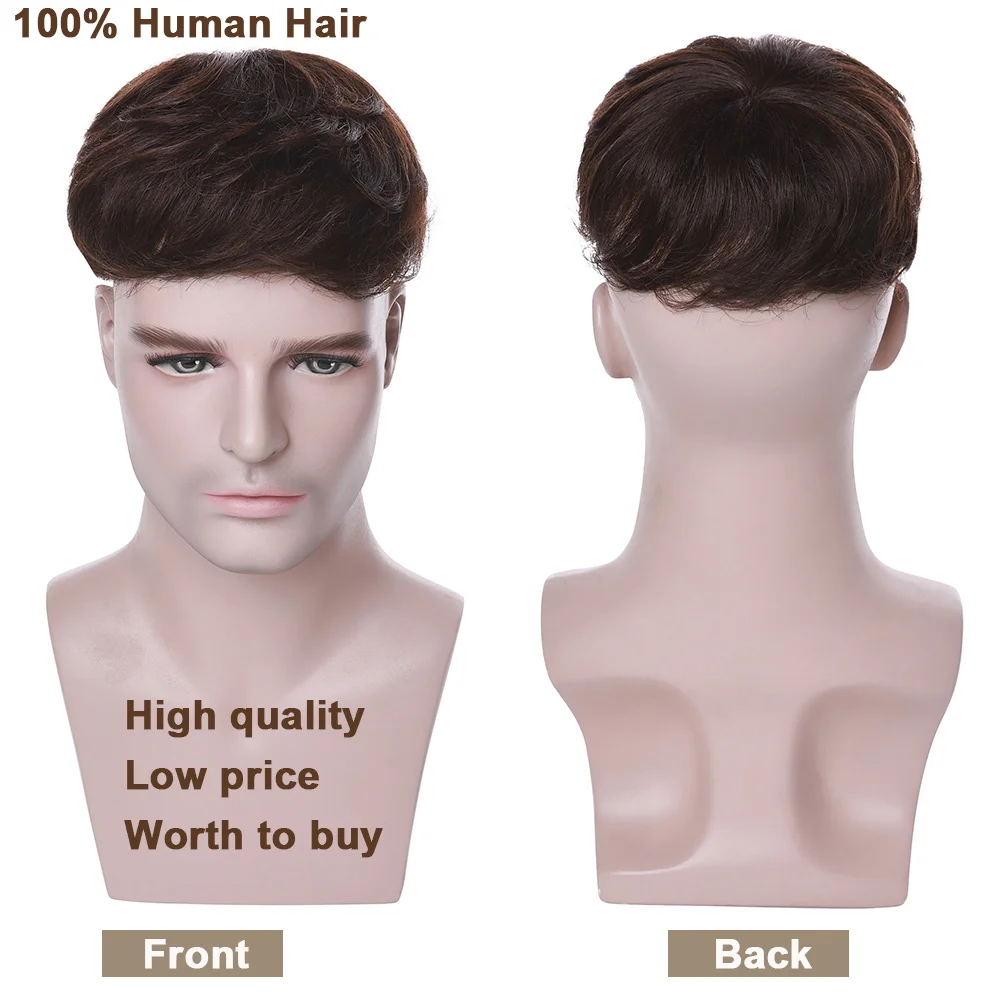 Sego 16x19cm Männer Toupet für Männer Echthaar teile Haar Einheit Perücke männlich Toupet Ersatz system Männer Kapillar prothese – Detail 8