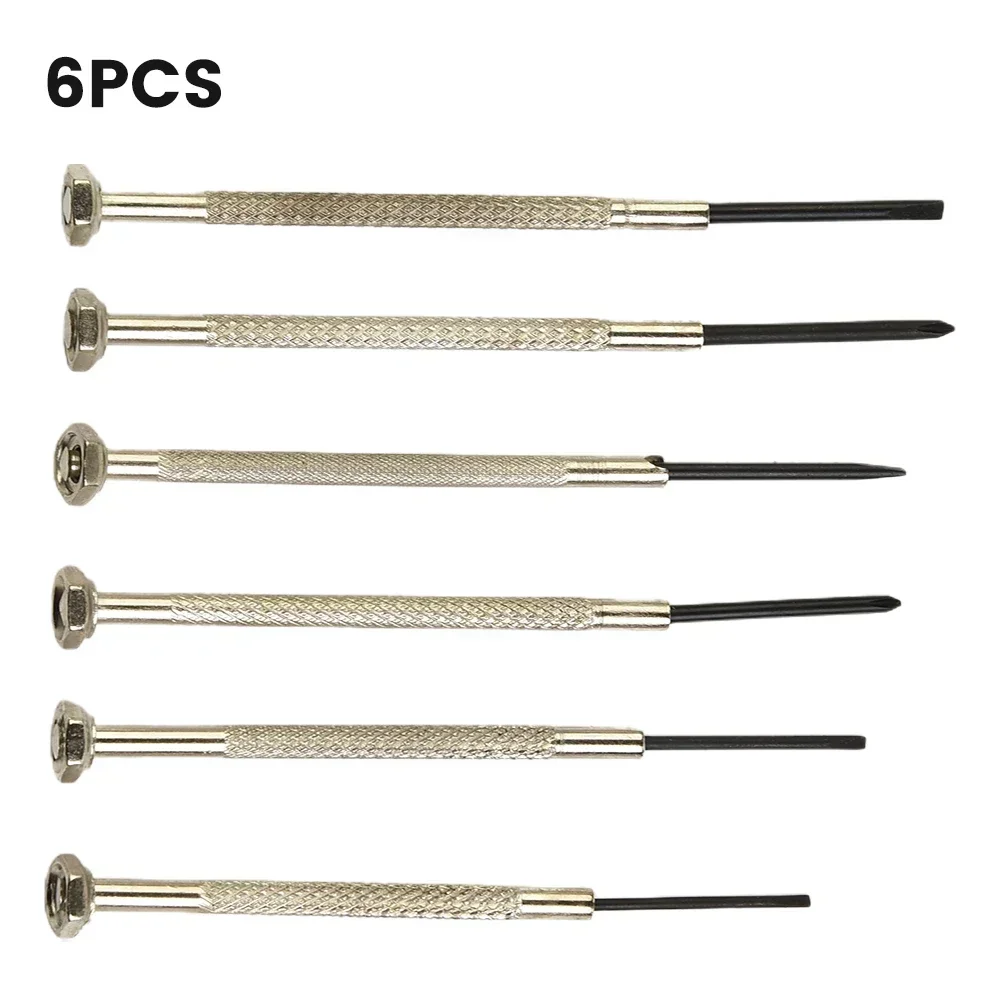 6pcs Precision Screwdriver Set Cross Slotted Mini Screwdriver For Watch Jewelry Glasses Electronic Small Screw Fixing Repairing