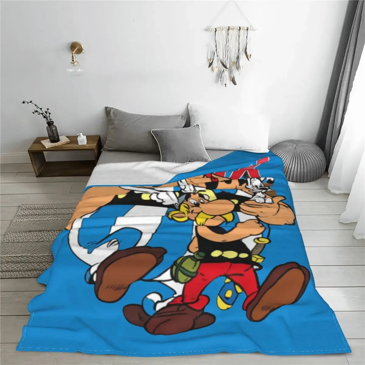 Asterix And Obelix Plush Blankets Custom Throw Blankets for Home 150*125cm Bedspread