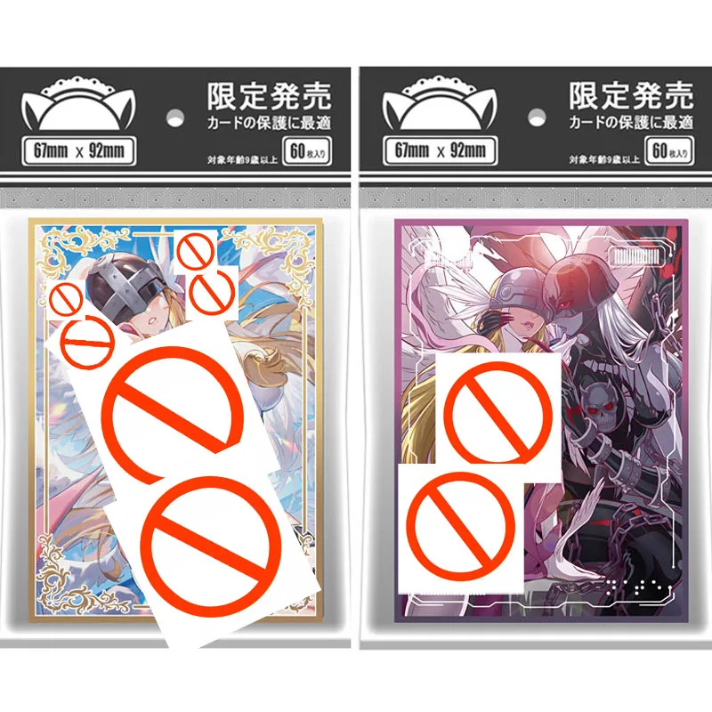 60pcs/set Digimon Adventure Angewomon Flash Card Sleeve Anime Game Collection Card Protective Cover Gift Toy 67*92mm