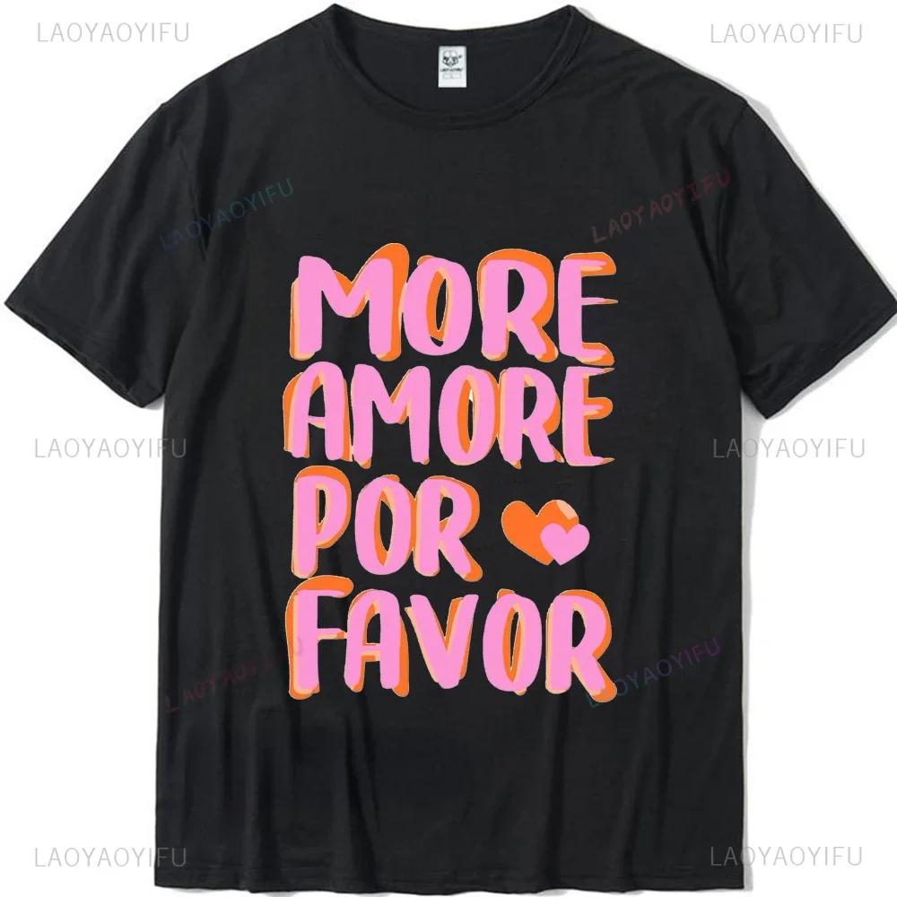 Plus Amore Por Love Favor t-shirts graphiques mode d'été lettres simples en plein air petite amie T-shirt respirant séchage rapide T-shirt