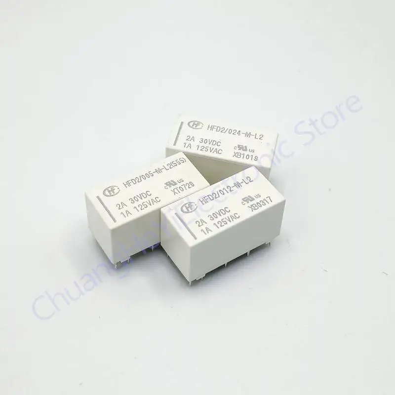 Magnetic latching relay  HFD2-003-M-L2 HFD2-005-M-L2 HFD2-012-M-L2 HFD2-024-M-L2 10pin 1A 3V 5V 12V 24V