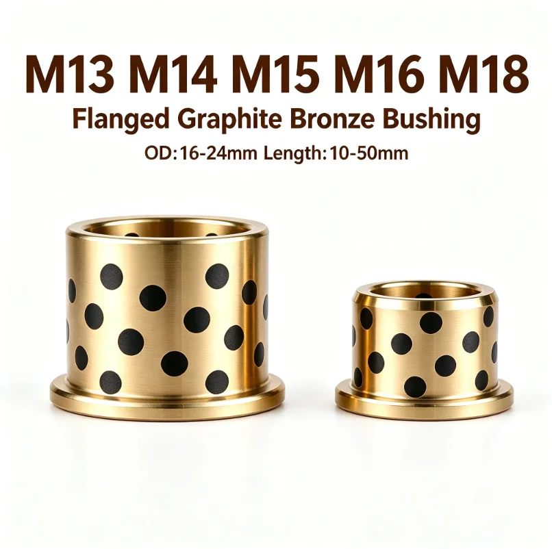 Flanged Graphite Bronze Washer M13 M14 M15 M16 M18 JFB Oilless Self Lubricating Copper Shim Industrial Mold Gasket