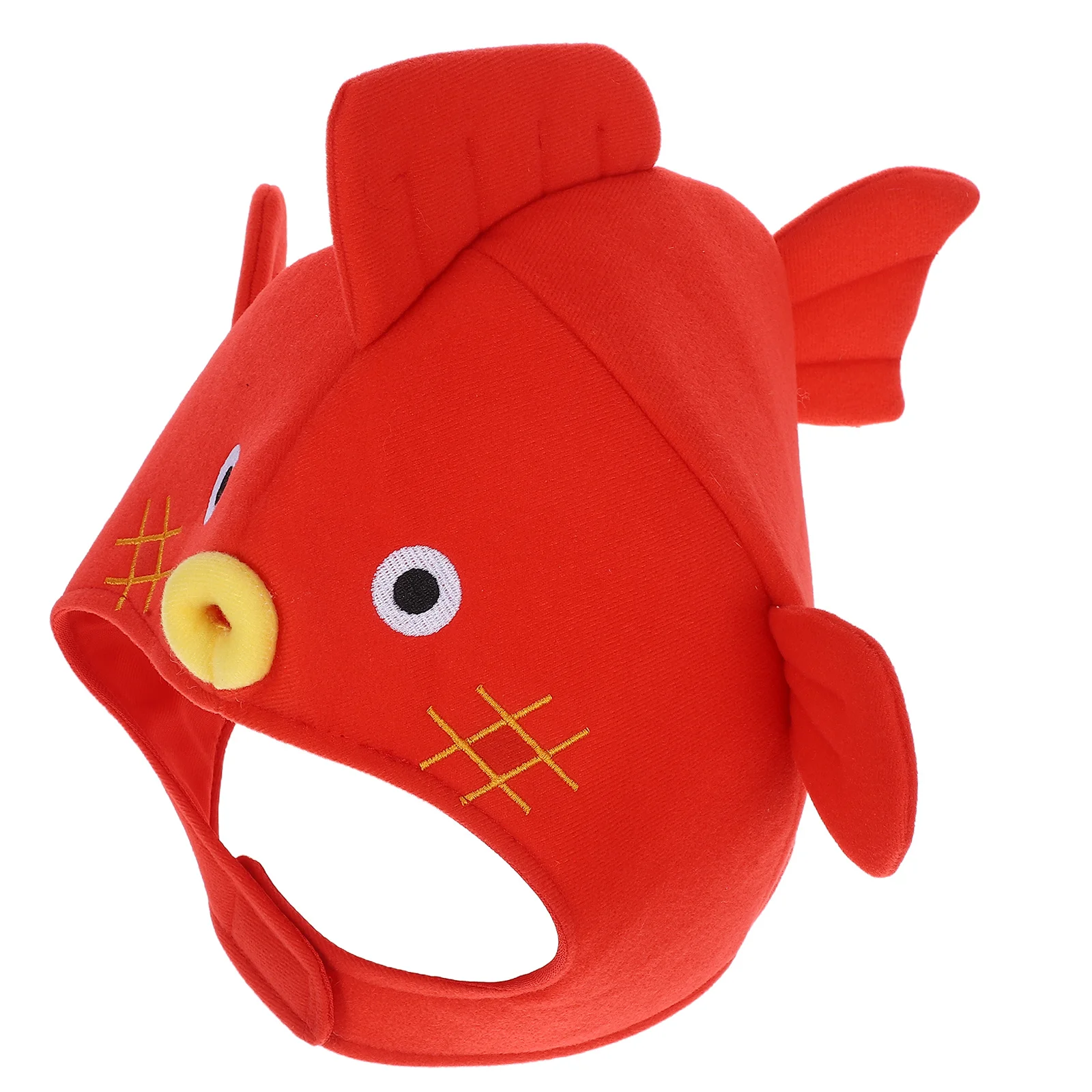 조정 가능한 퍼퍼 물고기 모자 레드 만화 모자 할로윈 파티 코스프레 재미있는 사진 소품 어린이 성인 착용 가능한 액세서리