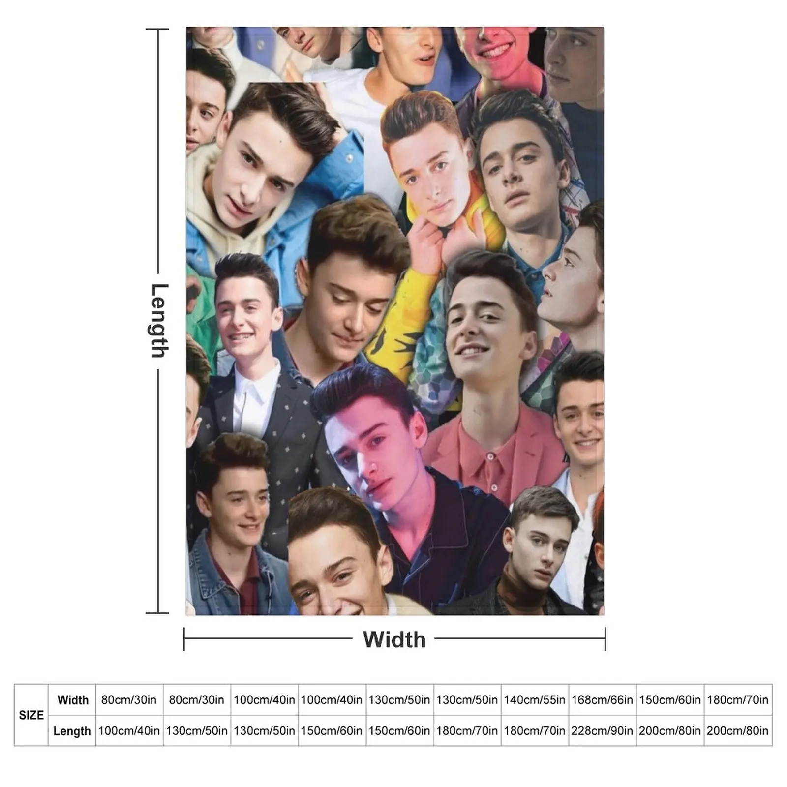 noah schnapp collage Throw Blanket Extra Large Throw for winter Designers Blankets