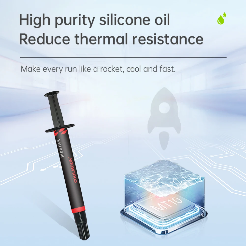 

2/4g Silicone Thermal Paste 18.8W/m·k Thermal Grease CPU GPU Chipset Notebook Computer Cooling Syringe for All Processor