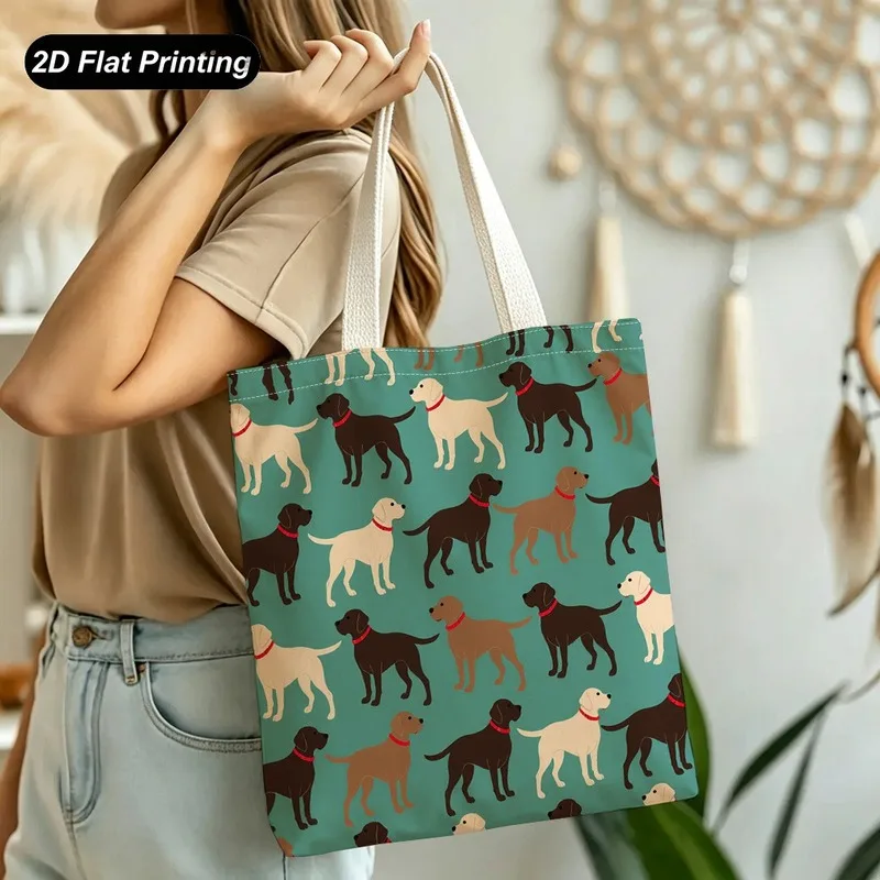 Tote Bag Women's Handbag bag features various Labrador dog prints Large capacity  lightweight design Adapted shopping 