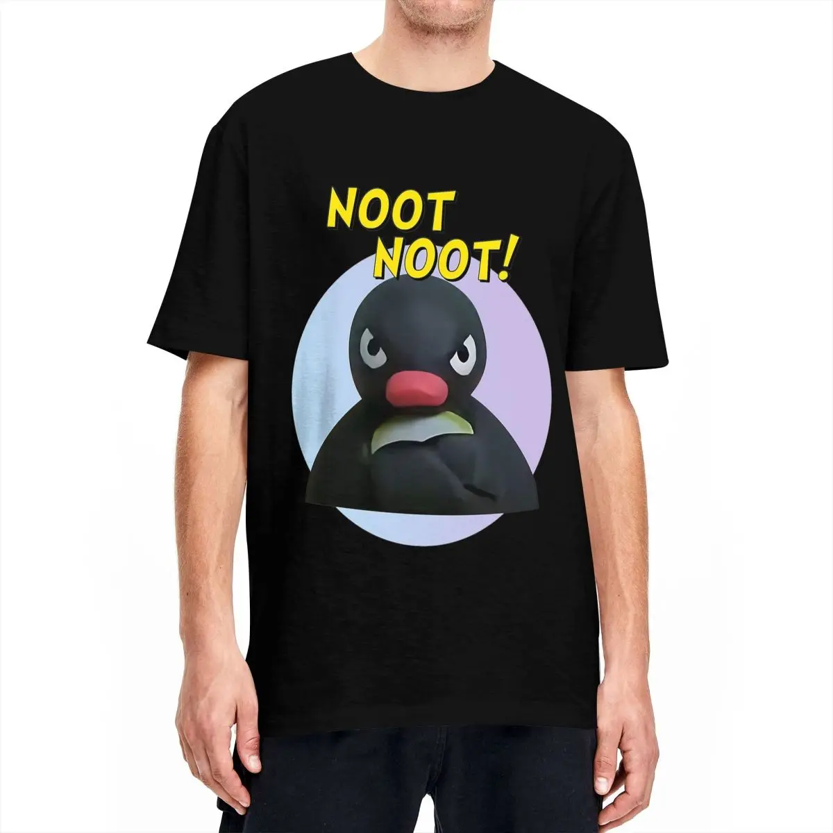 

Oversized T-Shirt Pingu Noot Noot Cotton T Shirts Fashion Tee Shirt for Men Summer Aesthetic Printed Short Sleeve Tops