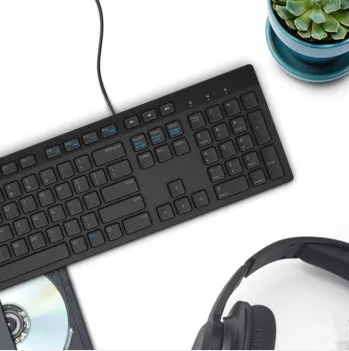 For Dell Chocolate Notebook Desktop Computer Compatible New USB Interface Universal Wired Keyboard LED KB216 view 5