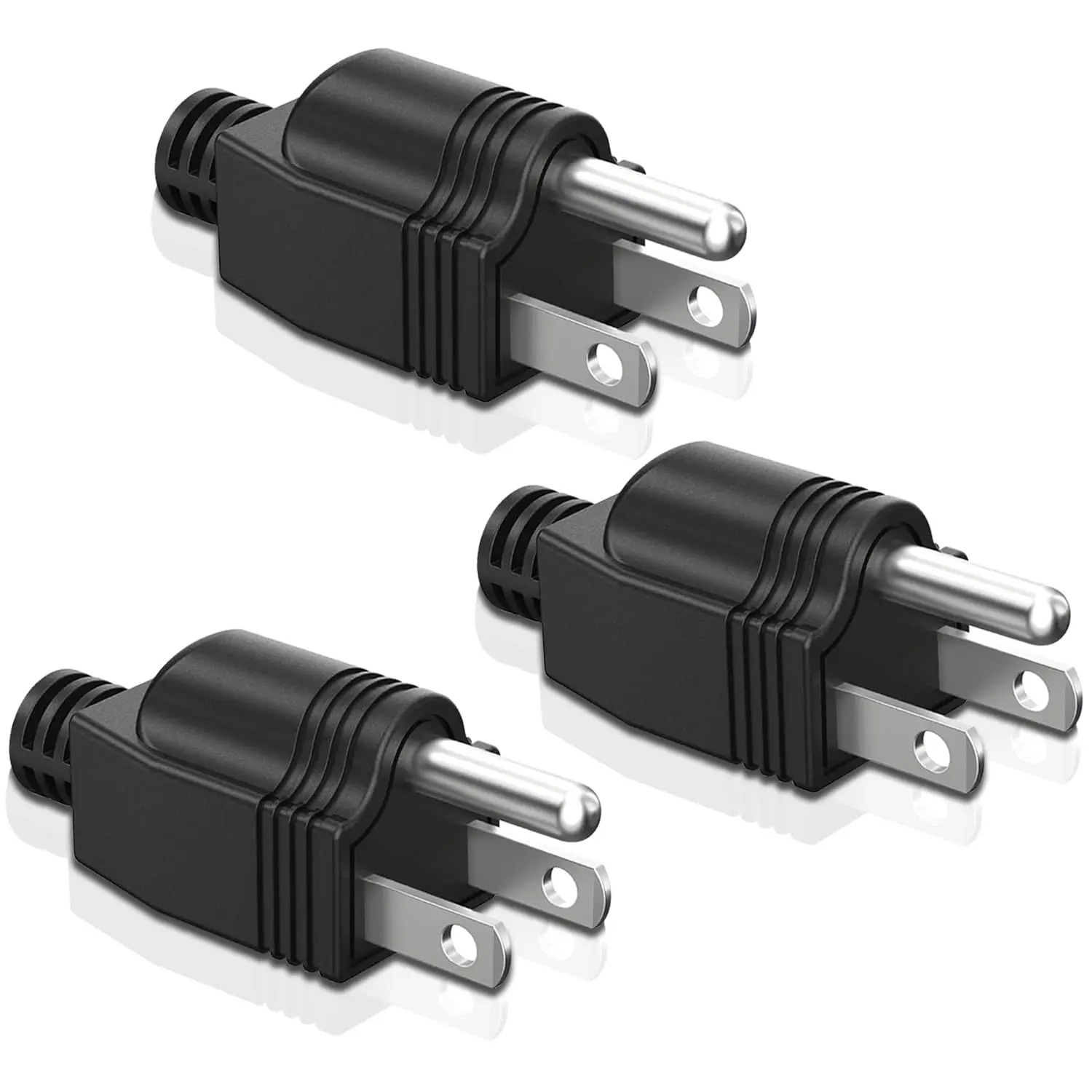 

3pcs Detachable Three Prong Replacement For Extension Cord Safe Durable American Socket Adapter Versatile Compatible Power