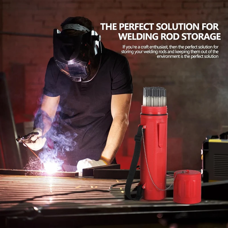 ABNO-2PCS لحام قضيب تخزين أنبوب 14 بوصة القطب تخزين الحاويات مقاوم للماء قضيب لحام حامل قضيب لحام الحاويات