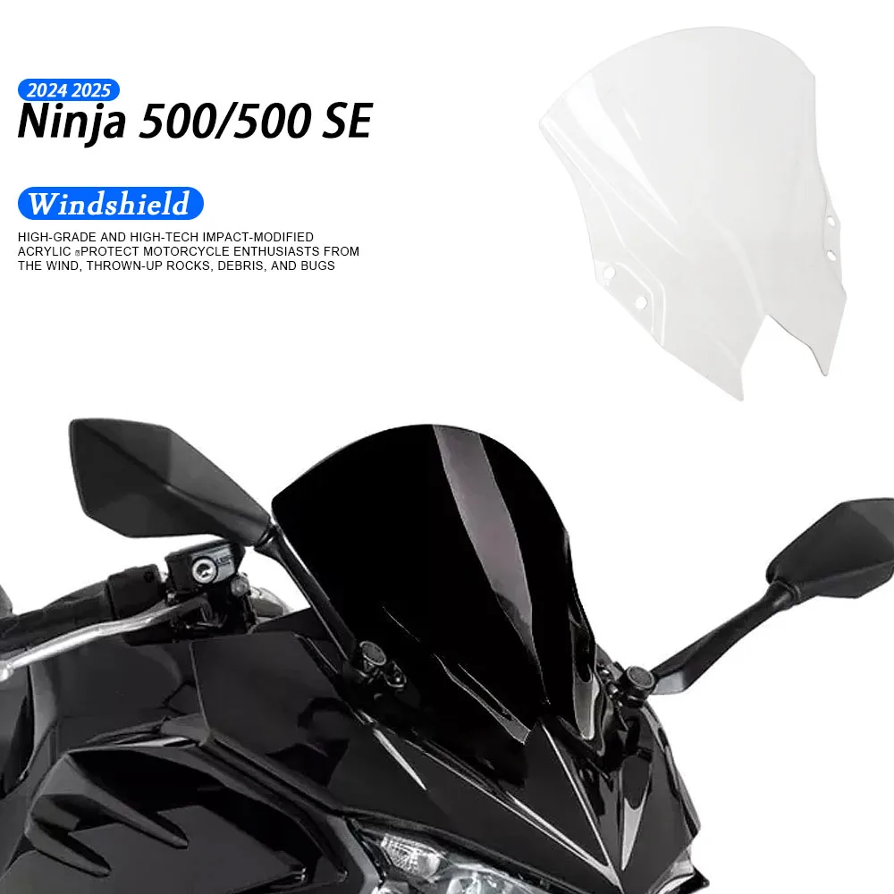 Motorcycle Windscreen Windshield Double Bubble For KAWASAKI Ninja 500 Ninja500 NINJA 500 NINJA500 SE 2024 2025