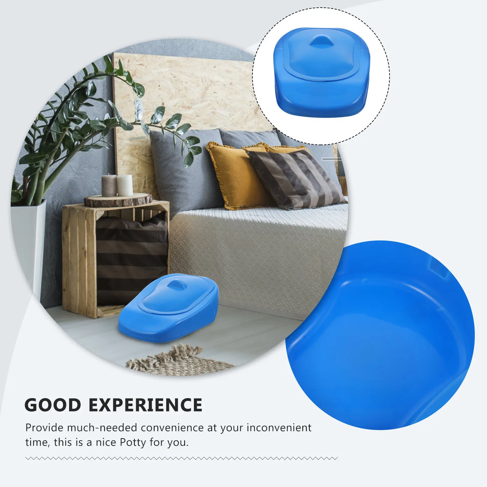 

Портативный пластиковый поддон-туалет с крышкой, усиленный, для пожилых, беременных женщин и пациентов, для дома и больниц