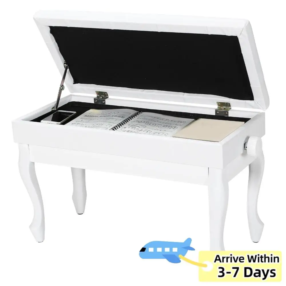 

Adjustable Height Piano Stool with Bookcase Widened Keyboard Piano Seat Multi-Purpose Gift for Music Lover
