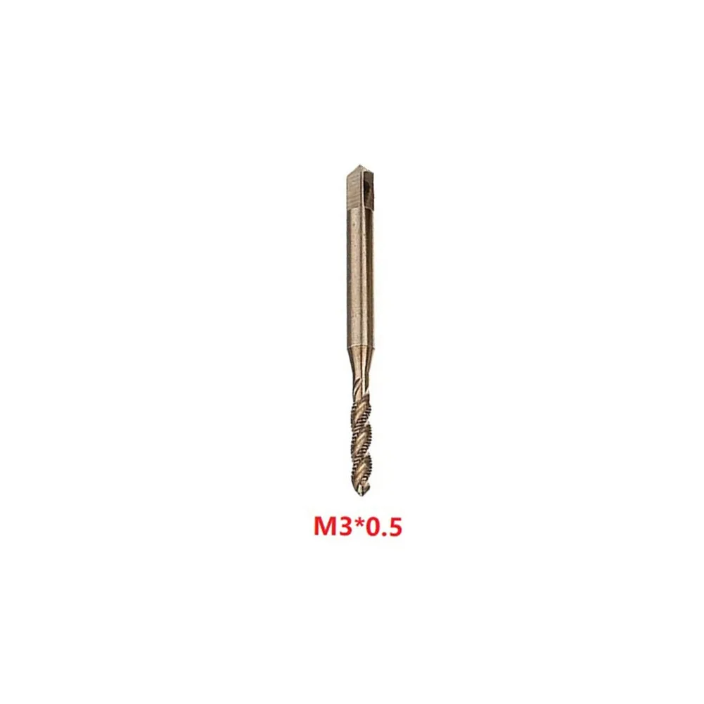 Sprial Flutes Taps Metric Screw Tap Right Hand M3*0.5 M4*0.7 M5*0.8 M6*1.0 M8*1.25 M10*1.5 For M3-M10 HSS-Co Cobalt M35 Machine