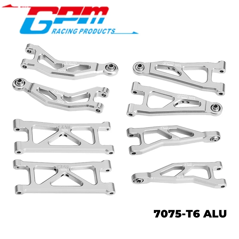 GPM MGG4567 ALUMINUM 7075 FRONT AND REAR SUSPENSION ARMS SET FOR ARRMA 1/18 GRANITE GROM / 1/14 TYPHON GROM /1/16 QUA RC Upgrade