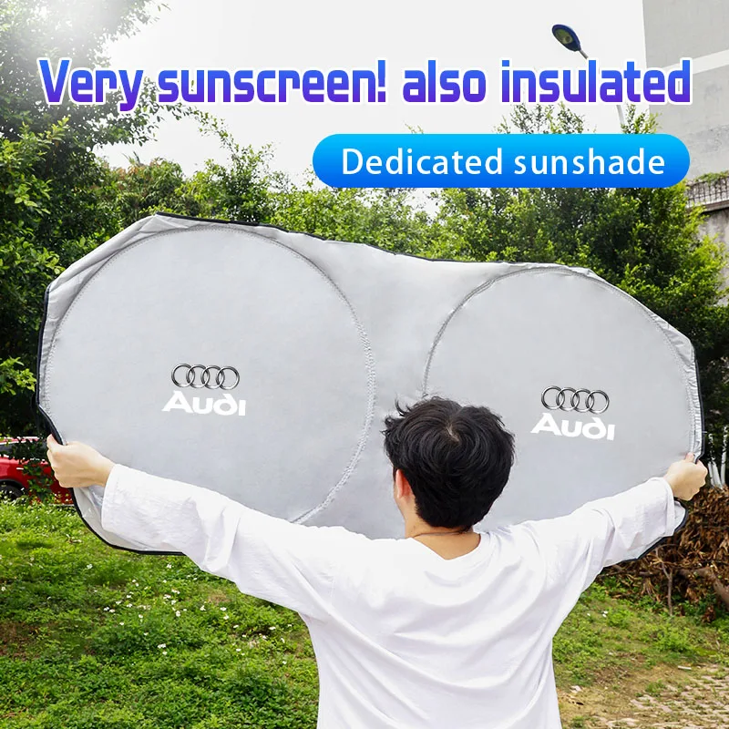 Car Accessories Windshield Sun Shade Visor UV Protection Shield For Audi Quattro A3 A4 A6 A5 Q5 A1 Q7 Q3 Q2 Q8 A7 A8 TT S1 SQ5