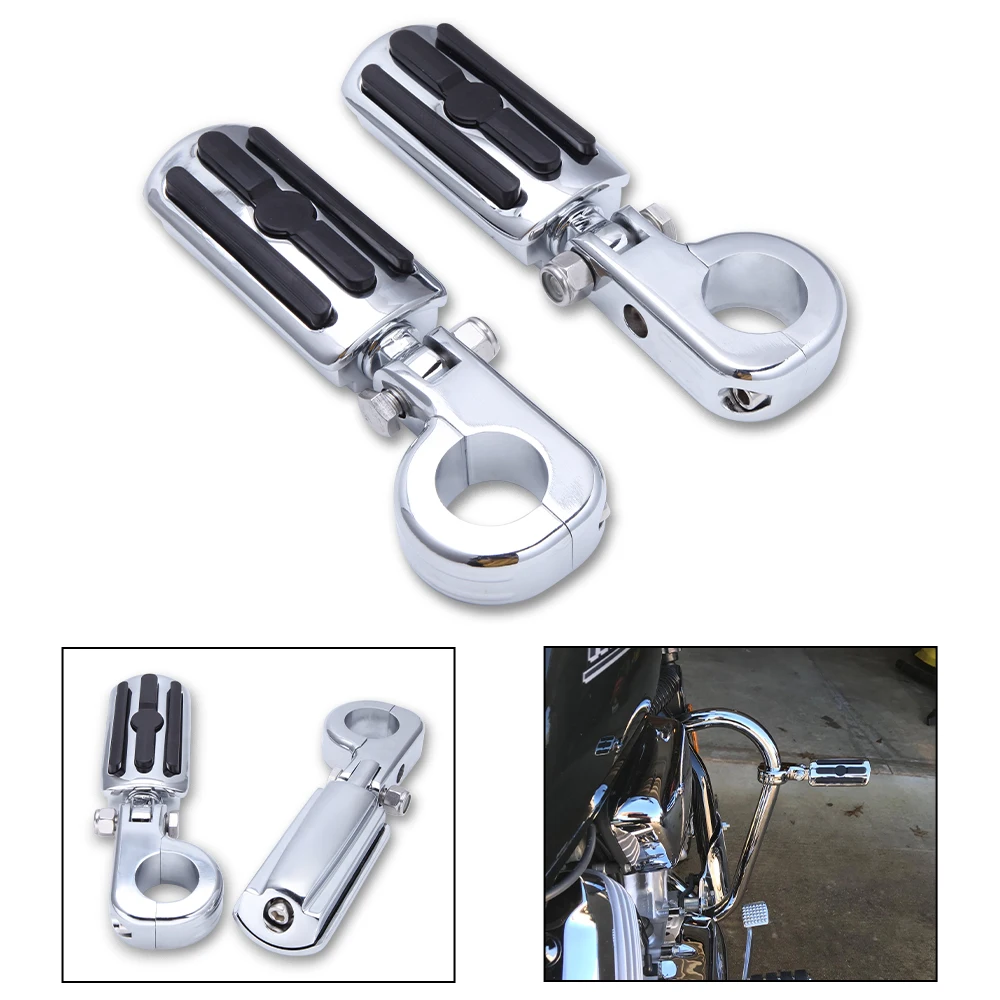 

Universal 1.25" 32mm Motorcycle Highway Crash Bar Foot Pegs Footrest Pedals Foot Rests For Honda Harley KAWASAKI YAMAHA Suzuki