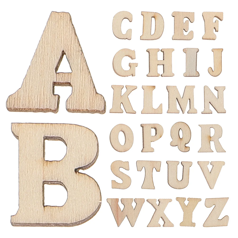 

416Pcs Craft Wooden Alphabets 0.59 Inch Solid Wood Initials for Creative Projects Nursery Decor Wall Arrangements