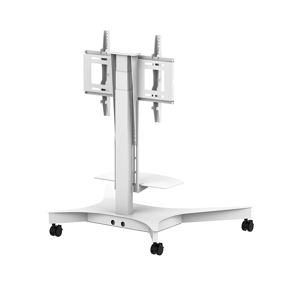 Ergonomic TV Floor Carized Lift System with Memory Presets for 32-70 Inch Screen Mobile Mount Solution