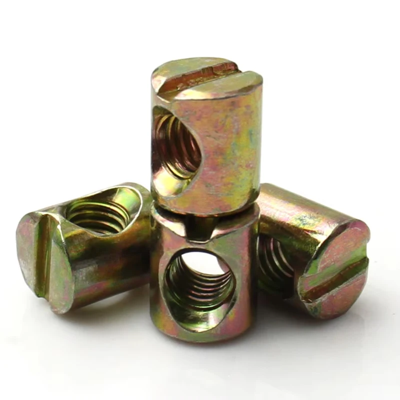 1pcs Hammer Nut Furniture Connectors, T-Nut Threaded Insert for Wood, 20Pcs M6x20mm Cylindrical Hardware Nuts