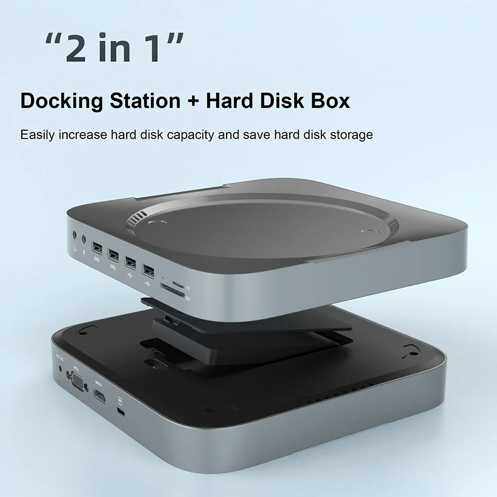 Hard Disk Box Docking Station Usb C HDD SSD Enclosure Sata Dock Mini Hub Hdmi for PC Apple Mac Laptop Office Computer Display