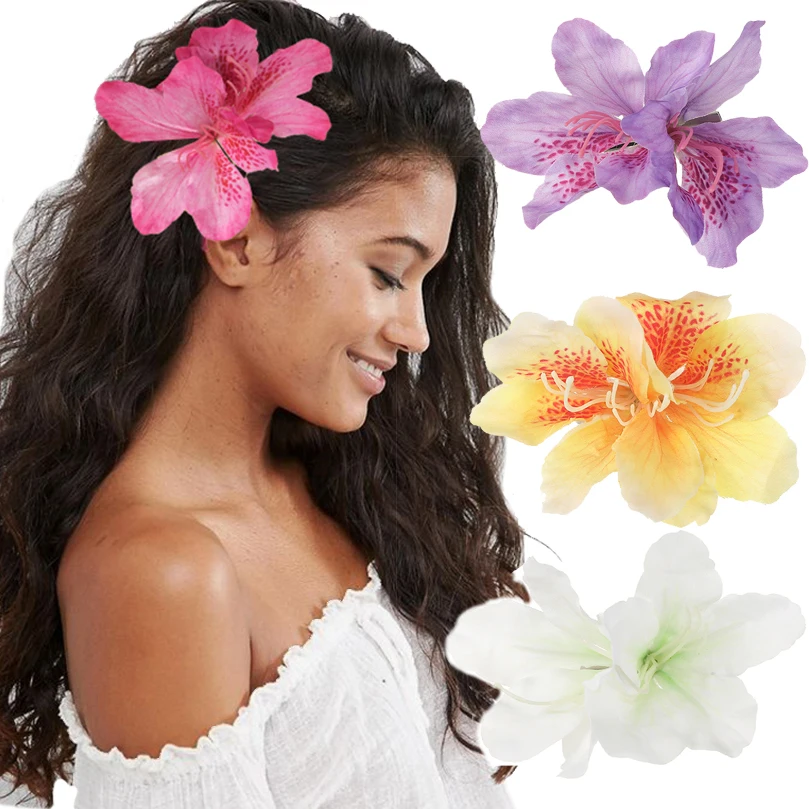 

Заколки для волос AWAYTR Bohemia Canna Flowers Samll, гавайские свадебные заколки с цветами, заколки-баретты для свадебных причесок, аксессуары для волос