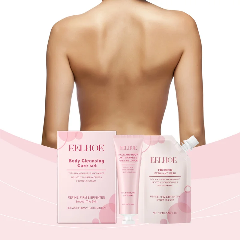 

Body Care Set - Exfoliating Wash Moisturizing Lotion Gently Removes Dead Skin, Helps Improve Skin Texture Hydrating Nourishing