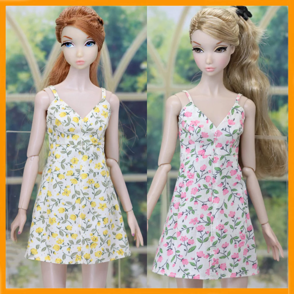 

[Customized] 1/6 Scale Female Sling Vest Short Dress V-neck Floral Party Skirt for Momoko OB FR Nippon PoppyParker Model