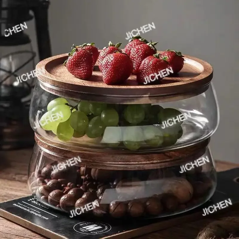 

Стеклянная тарелка для сухофруктов, креативная, для гостиной, на кофейный столик, коробка для семечек и конфет, для дома